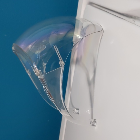 Burning Man Trippy Iridescent Face shield mask Protects Against Wind and Dust - Picture 4 of 6